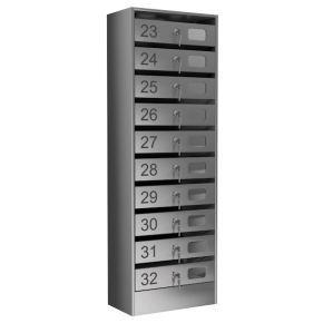 почтовый ящик 10-секционный серия эталон премиум с окошком фото