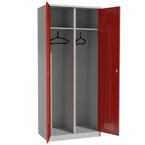 цветной шкаф металлический двухсекционный раздевальный фото