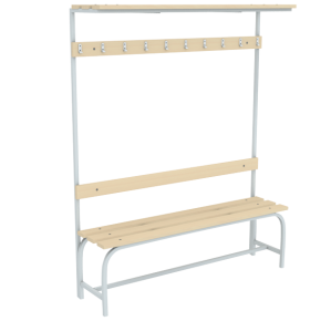 скамья с полкой для головного убора фото