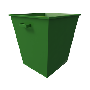 металлический мусорный контейнер на 660 литров с ручками фото