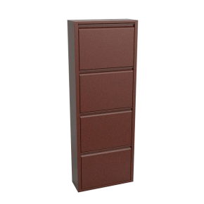 шкаф для обуви из металла с 4 откидными полками фото