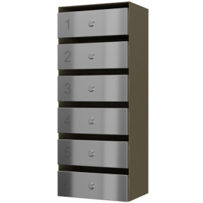 почтовый ящик 6-секционный серия ультра инокс смарт фото