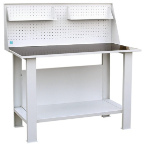 верстак-стол с экраном и 2 полками фото