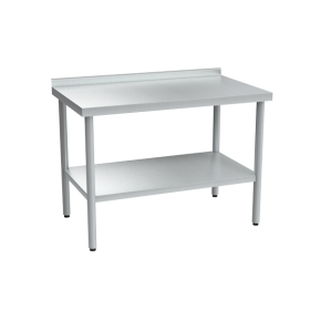 стол из нержавеющей стали для общепита с бортом 870x1200x700 фото
