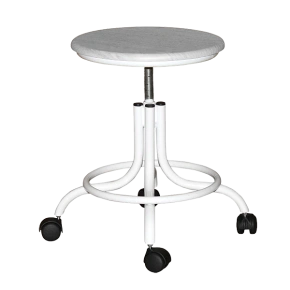 табурет мдф винтовой белый т01-1 каркас белый фото