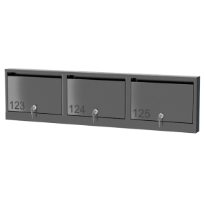 почтовый ящик из нержавеющей стали серии слим 1x3 фото