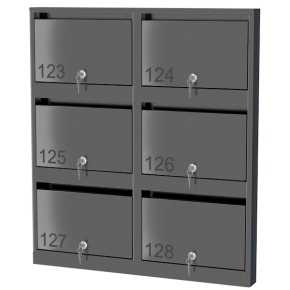 почтовый ящик из нержавеющей стали серии слим 3x2 фото