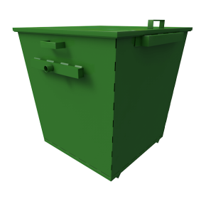 контейнер на 1100 литров на ножках с ручками и захватом фото