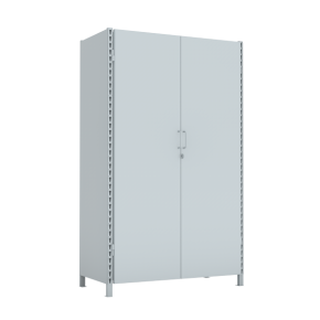 стеллаж 2000x1200x600 стенки сплошные, двери сплошные, 4 яруса фото