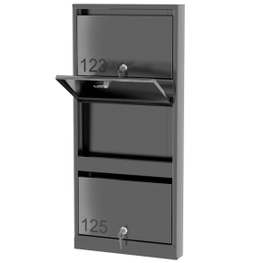 почтовый ящик из нержавеющей стали серии слим 3x1 фото