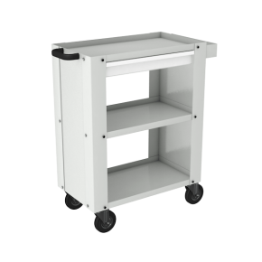 тележка инструментальная с боковыми стенками с тремя полками, ящиком фото