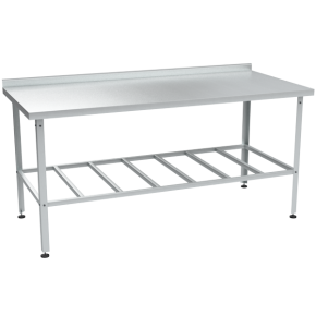 стол из нержавейки с бортом 870x1800x800 фото