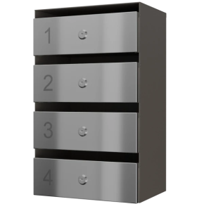 почтовый ящик 4-секционный серия ультра инокс смарт фото