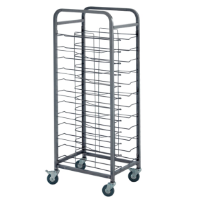 тележка-шпилька для столовых подносов из нержавейки фото
