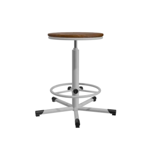 табурет мдф винтовой т02-1 каркас белый фото