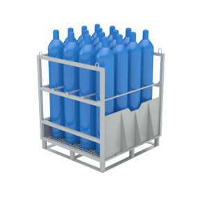 контейнер (палета) для 16 кислородных газовых баллонов фото