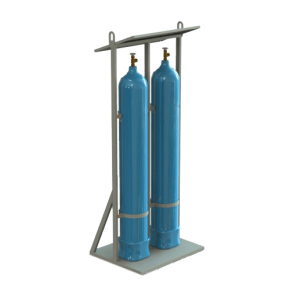 стойка для 2 кислородных баллонов с крышей фото