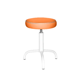 табурет оранжевый т04-1 белый каркас фото
