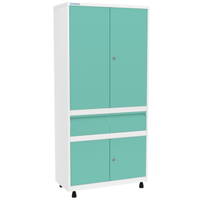 шкаф медицинский двустворчатый шмм-2-р-2-ц с мастер-системой фото