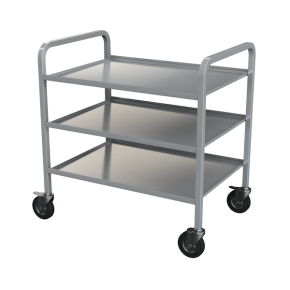 сервировочная тележка из нержавейки сварная 850x800x500 фото