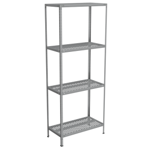 стеллаж из нержавеющей стали с перфорированными полками 2500x1000x500 фото