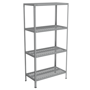 стеллаж из нержавейки с перфорированными полками 2000x1000x500 фото