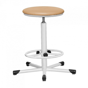 табурет на винтовой опоре т02 бежевый фото