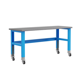 стол металлический промышленный 2000 мм place без ящиков, на колесах фото