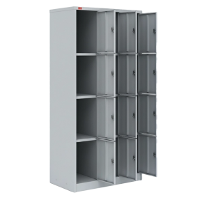 трехсекционный металлический шкаф для сумок шрм-312 фото