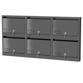 почтовый ящик из нержавеющей стали серии слим 2x3 фото