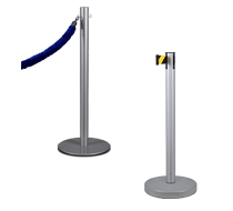 Стойки ограждений с лентой